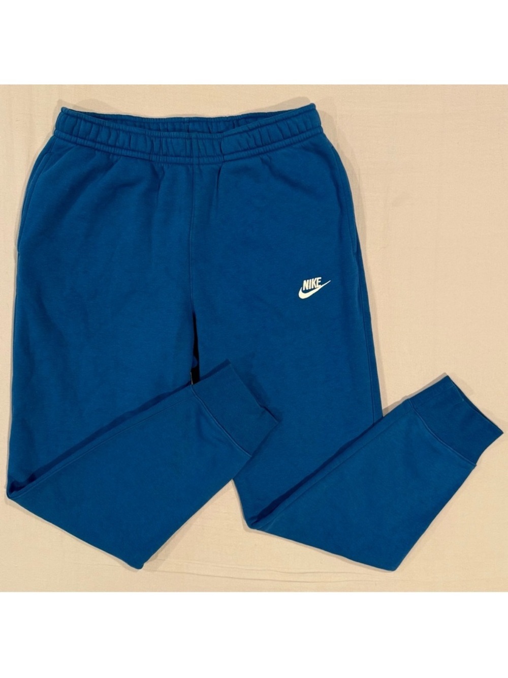 New Nike Club Fleece Joggers Mens Medium Game Royal Blue Embroidered Athletic